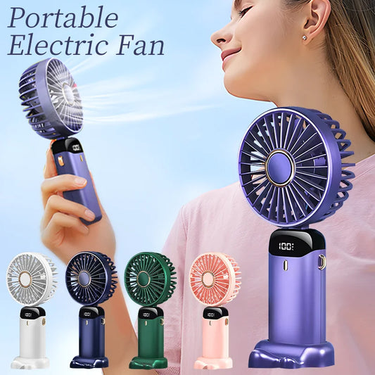 3-in-1 USB Rechargeable Mini Fan – Foldable Handheld & Out Door Fan (5-Speed) - Tech Horizon