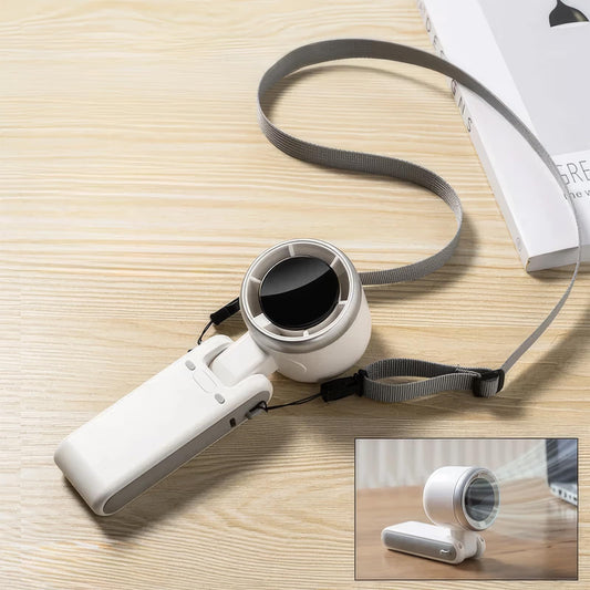 BreezeFlex  3-in-1 Foldable Turbo Neck Fan – Wearable, Handheld & Desktop Cooling - Tech Horizon
